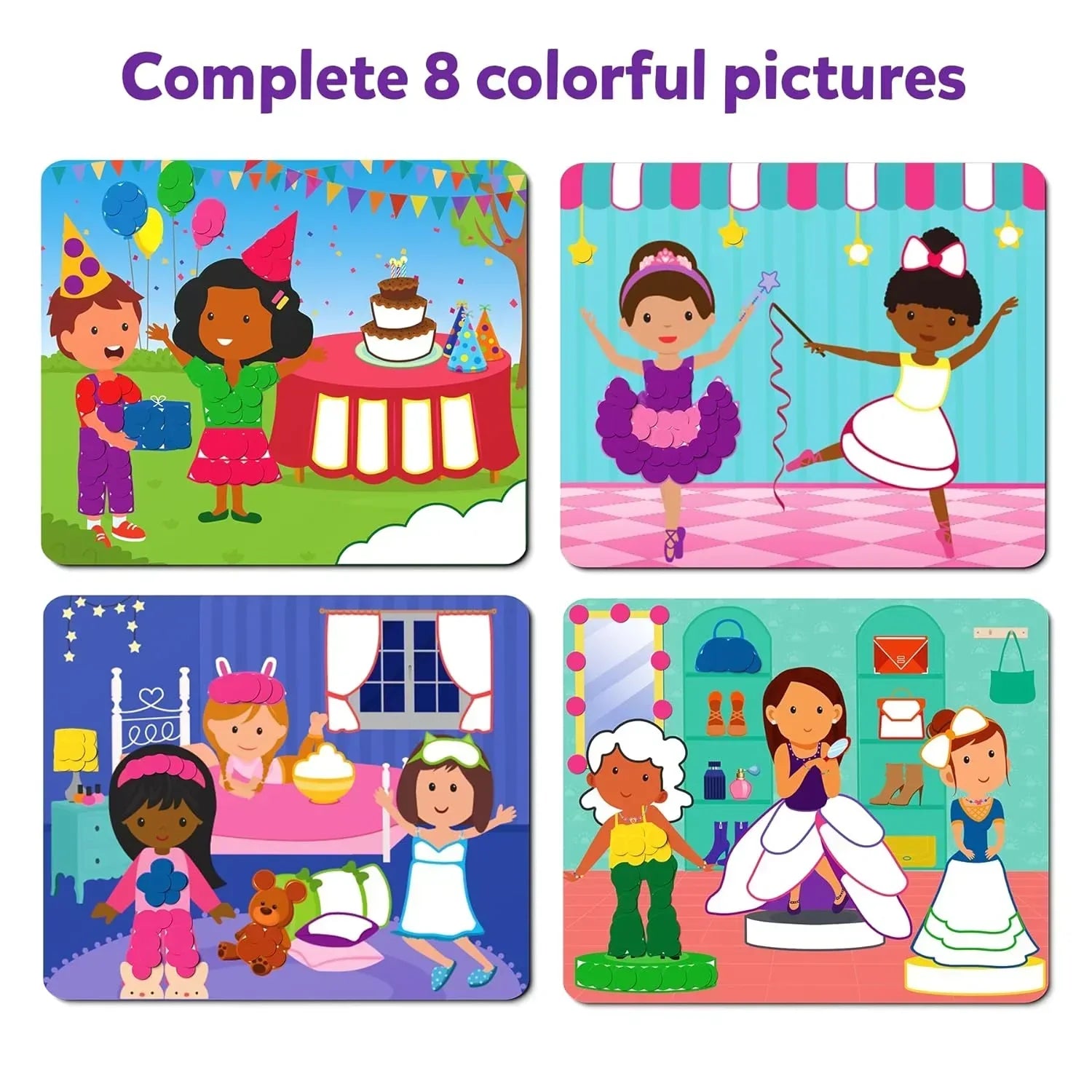 Skillmatics Art Activity - Dot It Dress Up, No Mess Sticker Art for Kids, Craft Kits, DIY Activity, Gifts for Boys & Girls Ages 3, 4, 5, 6, 7, Travel Toys for Toddlers - Jaiman Toys