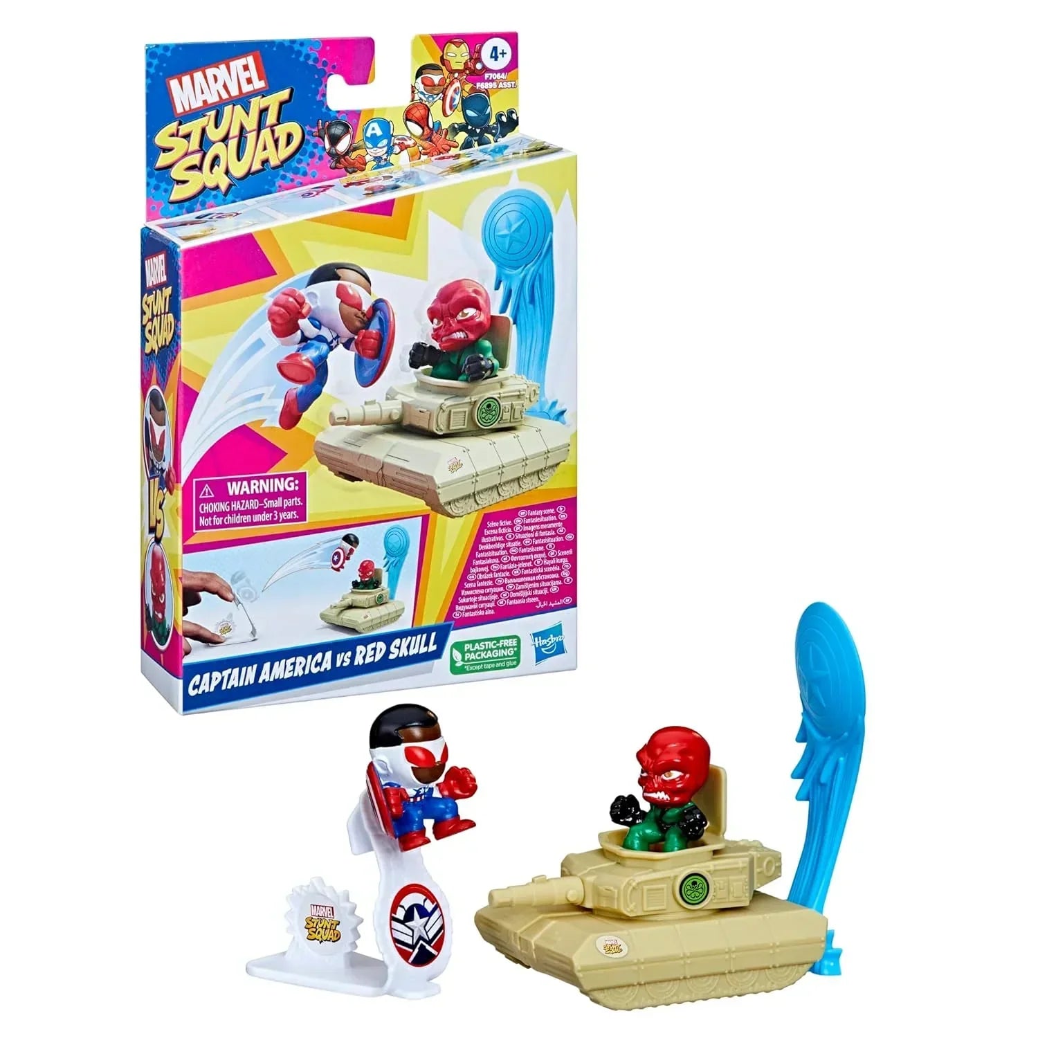 Marvel Stunt Squad Captain America vs. Red Skull Playset, 1.5-Inch Action Figures - Jaiman Toys