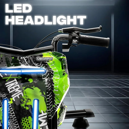 Uboard 3-Wheel Drifter for Kids 6+: LED Lights, Bluetooth, Front Disc Brakes - Jaiman Toys