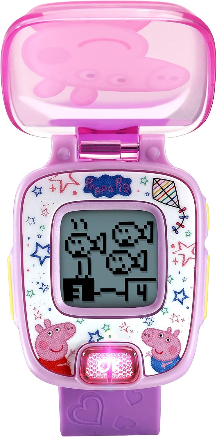 VTech Peppa Pig Learning Watch | Interactive Educational Kids Watch with Games, Alarm, Timer & Digital Clock | Purple