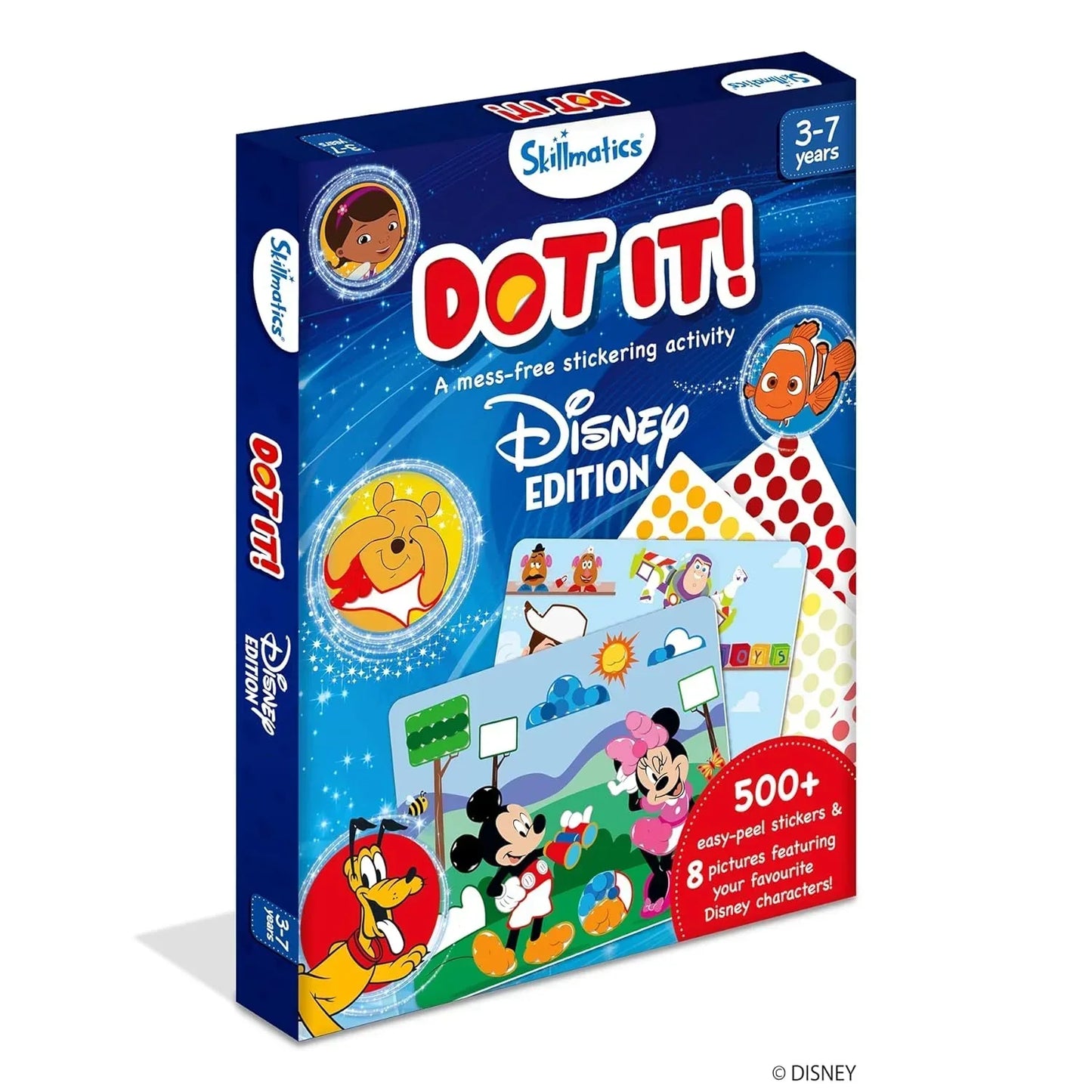 Skillmatics Paper Art Activity- Dot It Disney Edition, No Mess Sticker Art for Kids, Craft Kits, DIY Activity, Gifts for Girls & Boys Ages 3, 4, 5, 6, 7, Travel Toys for Toddlers, Multicolour - Jaiman Toys