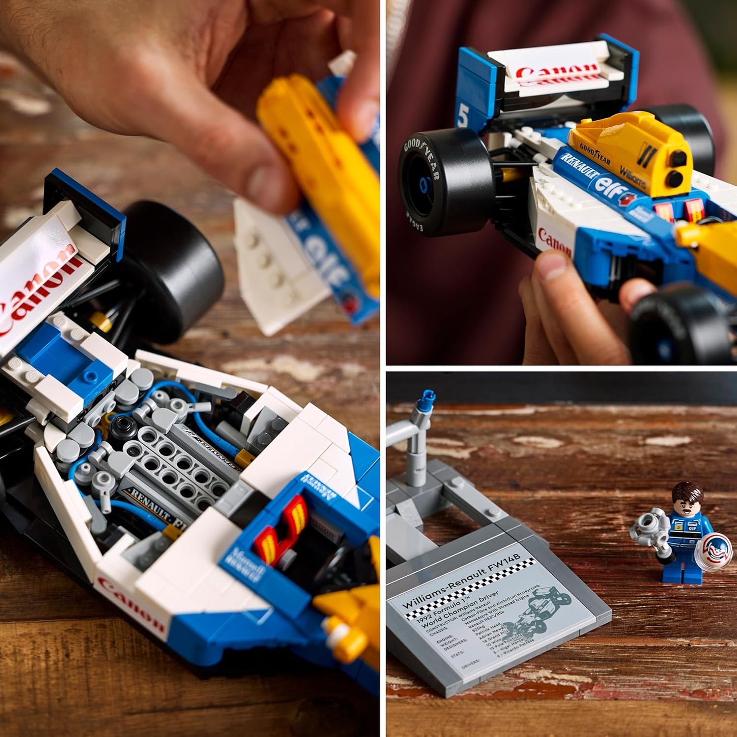 Lego 10353 Icons Williams Racing FW14B and Nigel Mansell F1 Model Car