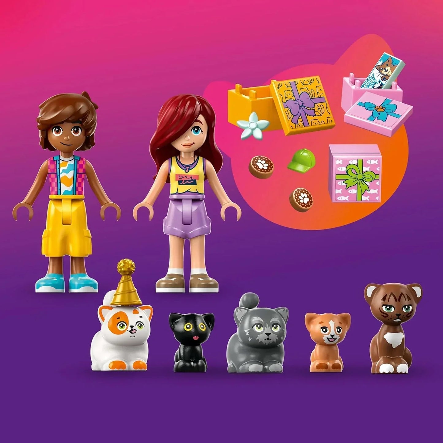 LEGO 42666 Friends Cat Birthday Party & Tree House Building Kit Toy Building Blocks Toys for 6+ Gift for Boys and Girls