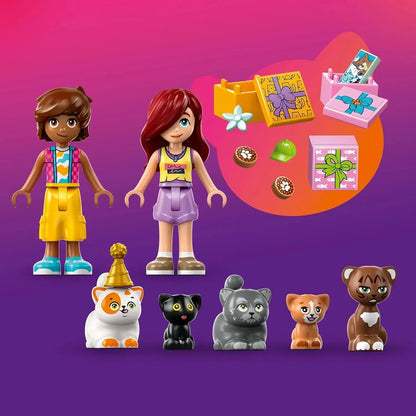 LEGO 42666 Friends Cat Birthday Party & Tree House Building Kit Toy Building Blocks Toys for 6+ Gift for Boys and Girls