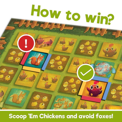 Binca Board Game - Count Your Chickens, Strategy Board Game for Boys & Girls, Fun for Family & Friends Game Night, Card Game for Kids, Teens & Adults, Travel Gifts for Ages 7,8,9,10 & Up, 2-4 Players - Jaiman Toys