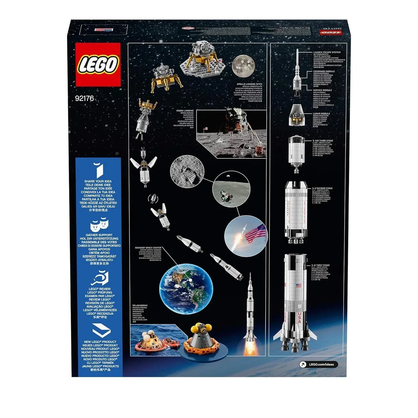 (Damaged Box) LEGO 92176 Ideas NASA Apollo Saturn V - Jaiman Toys