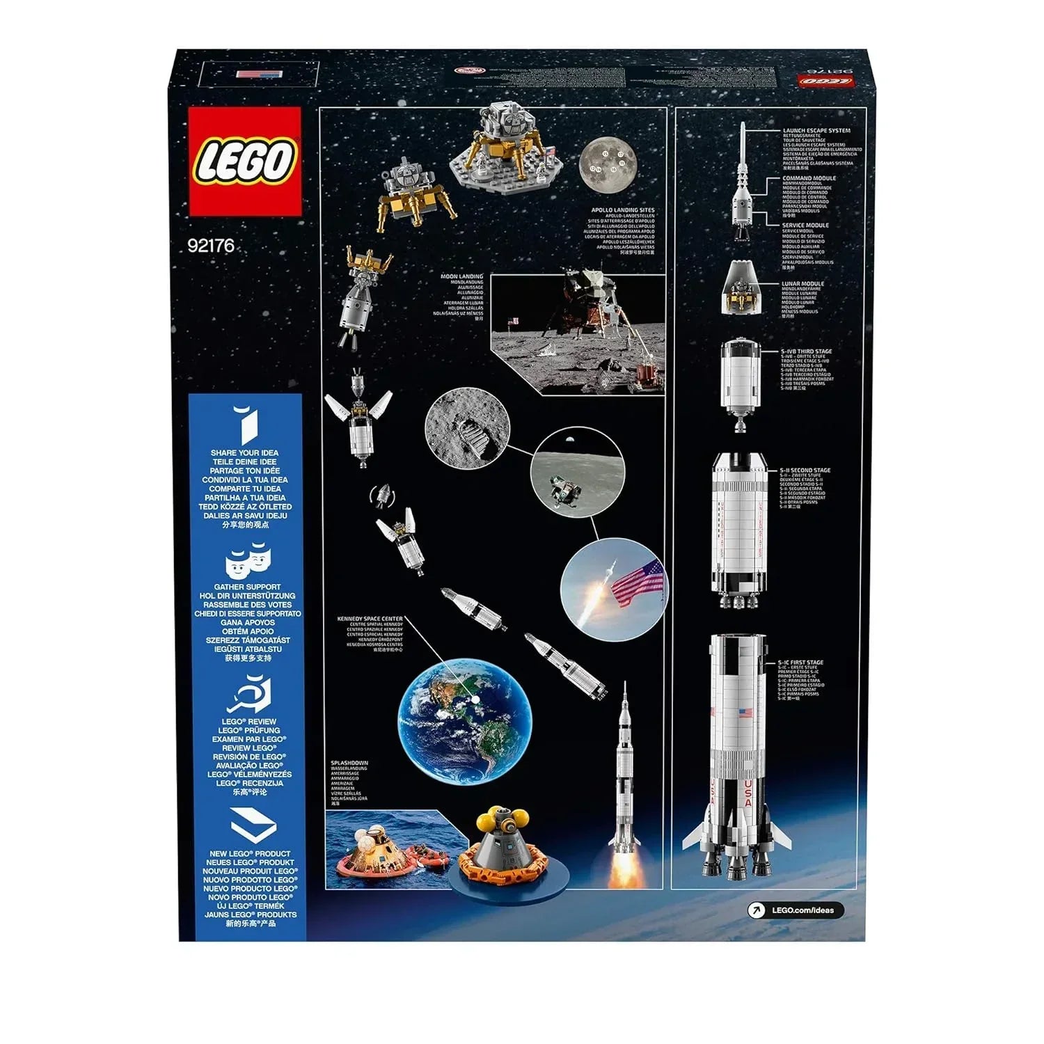 (Damaged Box) LEGO 92176 Ideas NASA Apollo Saturn V - Jaiman Toys