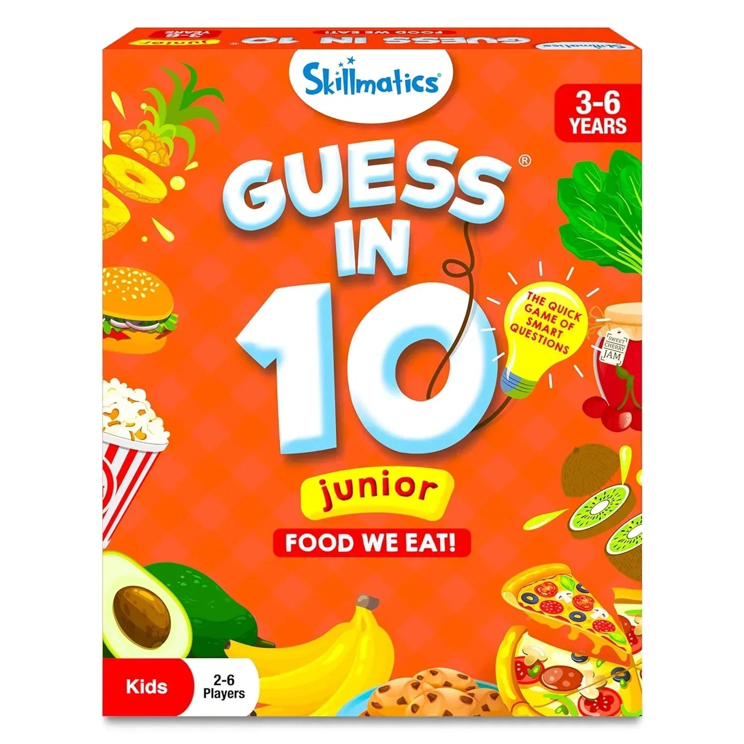 Skillmatics Card Game - Guess in 10 Junior Food We Eat for Kids, Boys, Girls, and Families Who Love Board Games and Educational Toys, Travel Friendly, Gifts for Ages 3, 4, 5, 6 - Jaiman Toys