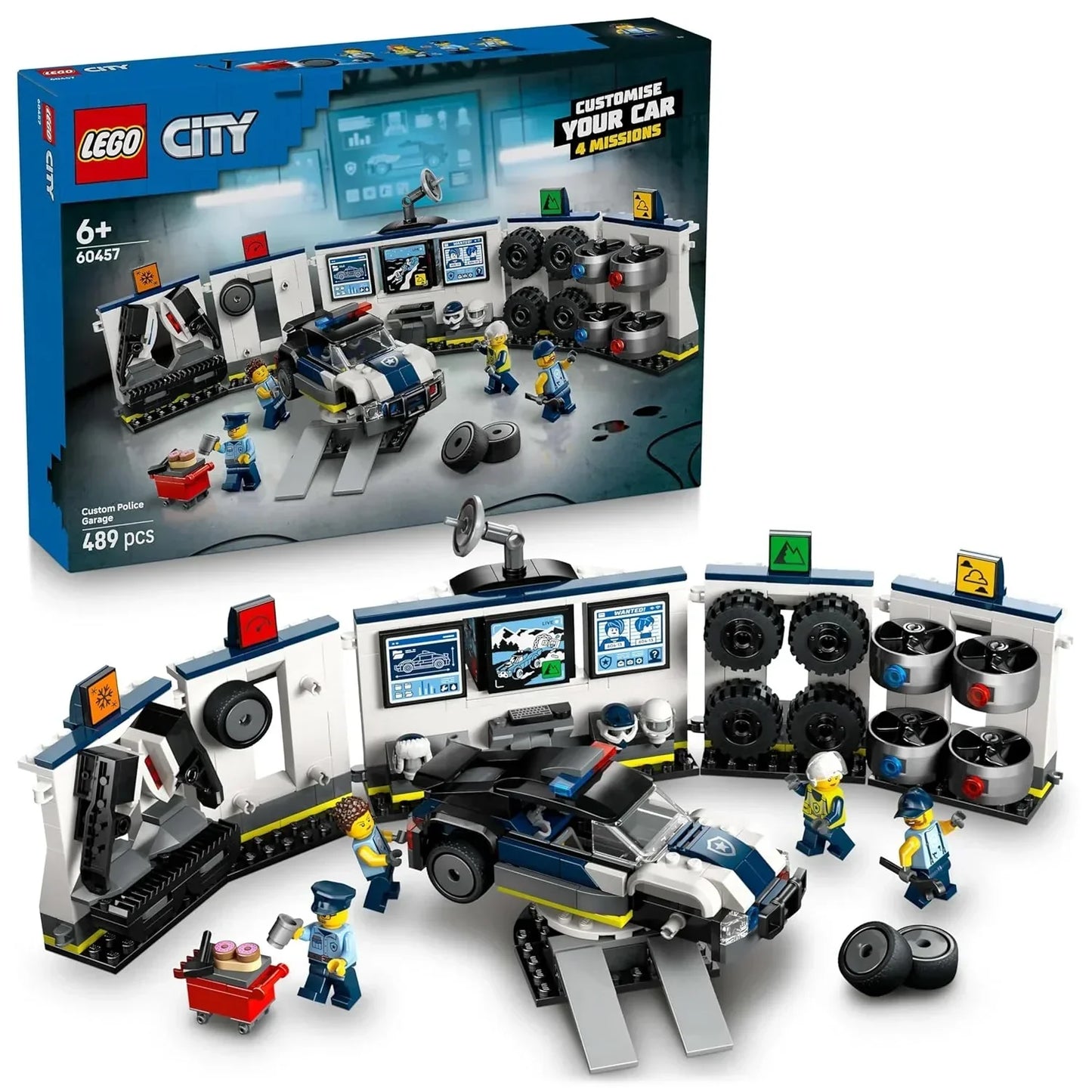 LEGO City Custom Police Car Garage Toy Set for Real-Life Heroes 60457 Building Blocks Toys for 6+ Gift for Boys and Girls - Jaiman Toys