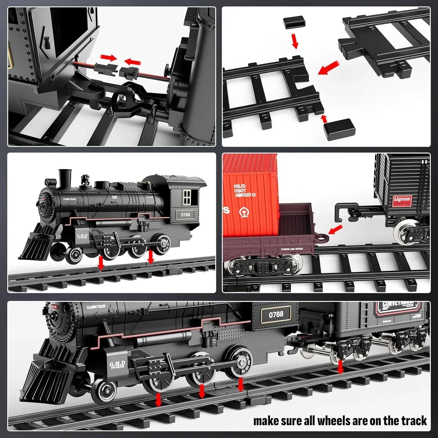 Premium Alloy Smart Train Set – Remote Control Steam Engine with Sound, Light & Music for Kids - Jaiman Toys