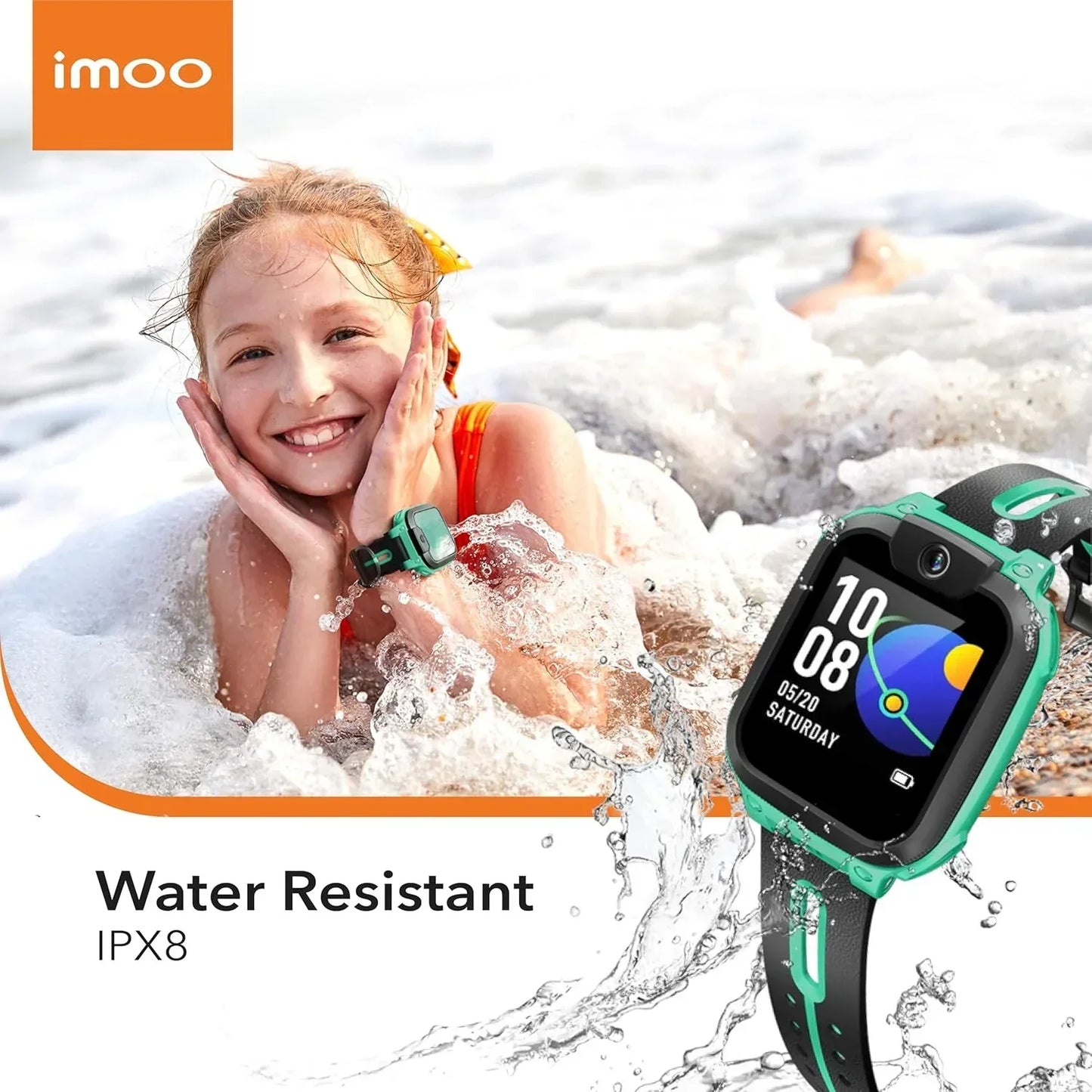 IMOO Watch Phone Z1 Kids Smart Watch, 4G Kids Smartwatch Phone with Long-Lasting Video & Phone Call, Kids GPS Watch with Real-time Locating & IPX8... (Dark Green) - Jaiman Toys