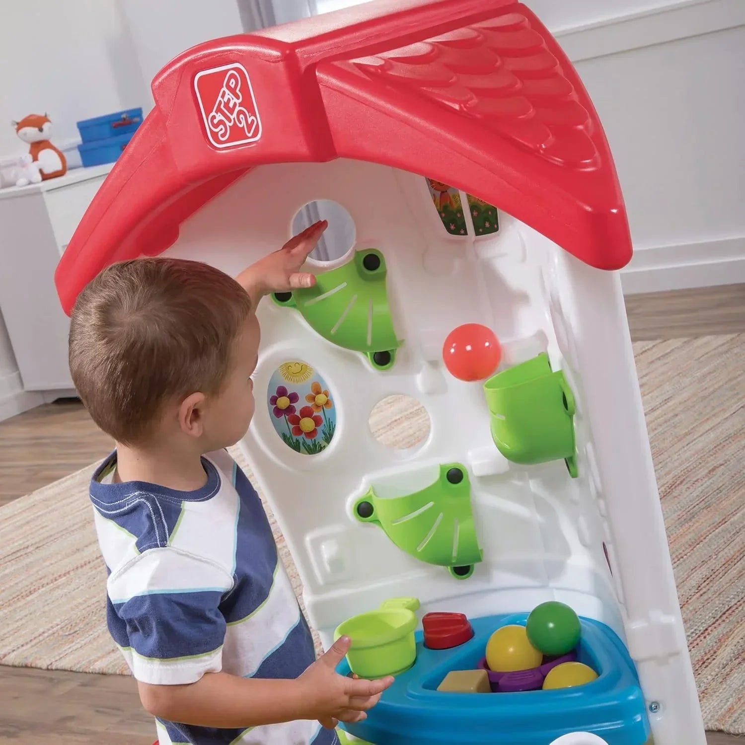 Step2 Kids Corner House – Indoor/Outdoor Playhouse for Ages 1–2 with Interactive Door & Gear Toys - Jaiman Toys