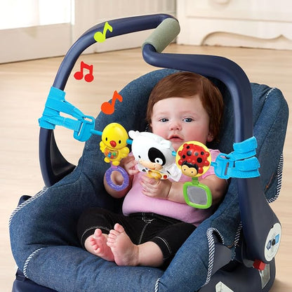 VTech Baby On-The-Moove Activity Bar with Lights, Sounds, Music & Sensory Toys | Stroller, Car Seat & Pushchair Activity Toy