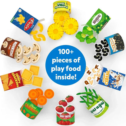 Skillmatics Grocery Set - 100+ Pieces, Play Foods, Realistic Pretend Play Toys, Kids Kitchen Set, Gift for Girls & Boys Ages 3, 4, 5 & Up - Jaiman Toys