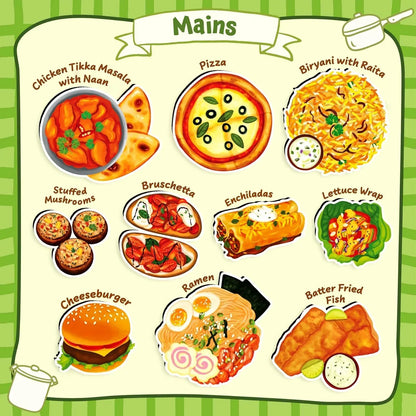 Skillmatics Pretend Play Playset - 100 Most Real Play Foods for Child's Play, Back-to-School Kitchen Accessories, Play Kitchen Toys, Gifts for Boys, Girls, Kids & Toddlers Ages 3 and up - Jaiman Toys