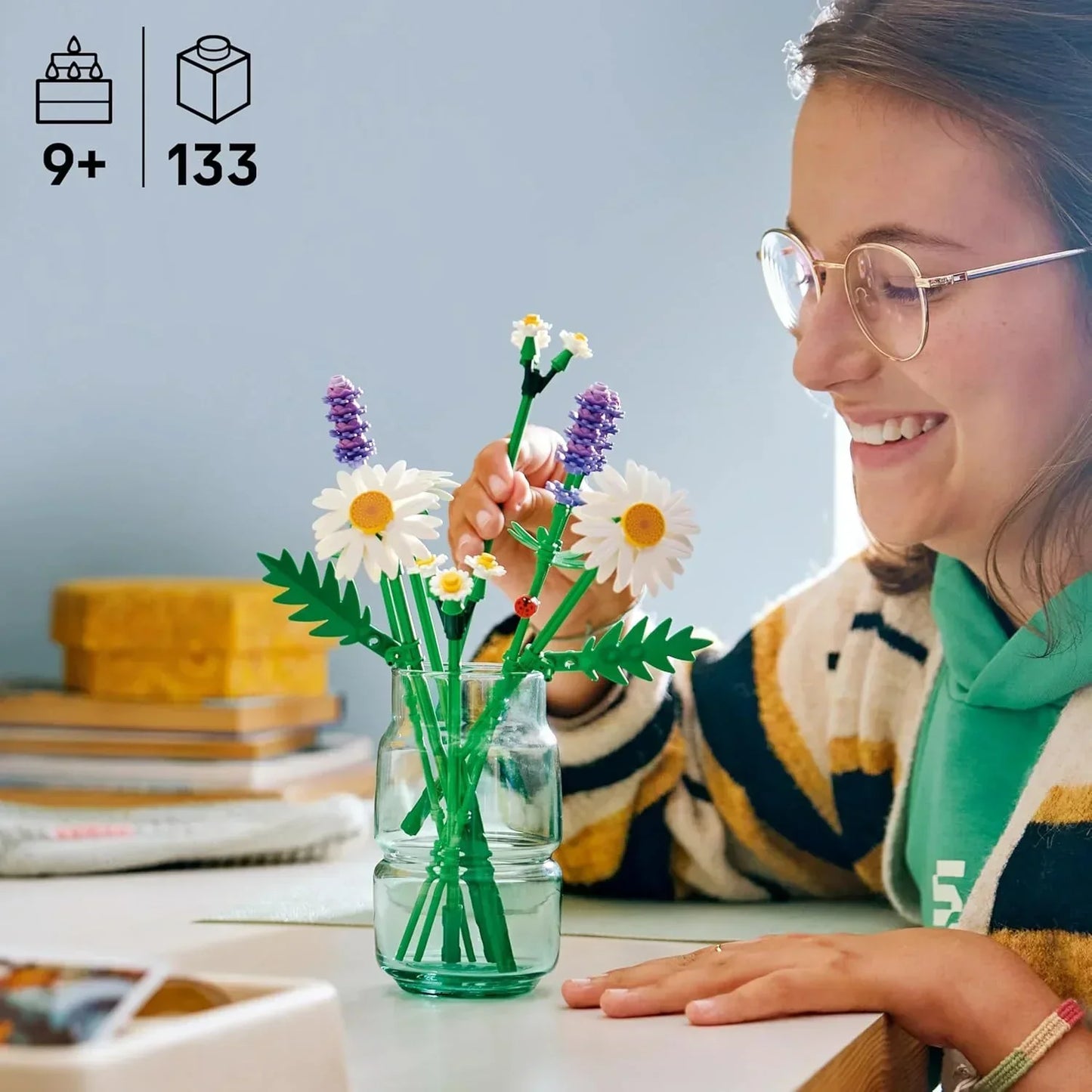 LEGO 11508  Botanicals Daisies - Flower Decor Building Set for Kids - Gift for Girls and Boys