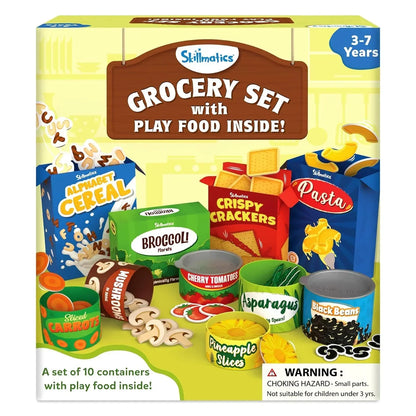 Skillmatics Grocery Set - 100+ Pieces, Play Foods, Realistic Pretend Play Toys, Kids Kitchen Set, Gift for Girls & Boys Ages 3, 4, 5 & Up - Jaiman Toys