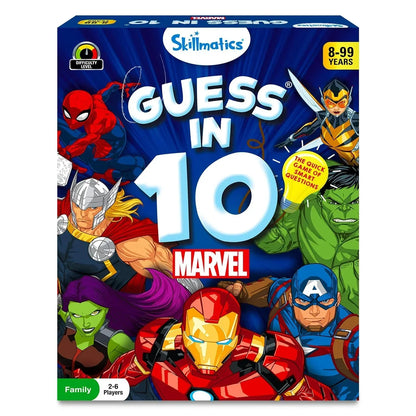 Skillmatics Card Game - Guess in 10 Marvel, Perfect for Boys, Girls, Kids, Teens, Adults Who Love Board Games, Toys, Avengers, Spiderman, Iron Man, Gifts for Ages 8, 9, 10 and Up - Jaiman Toys