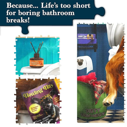 Jigsaw Puzzles for Adults and Families: The Morning Dump, 1000 Piece Puzzle, Brain-Boosting Fun for Ages 15+, Gifts for Dog Lovers (27.5" x 19.5") - Jaiman Toys