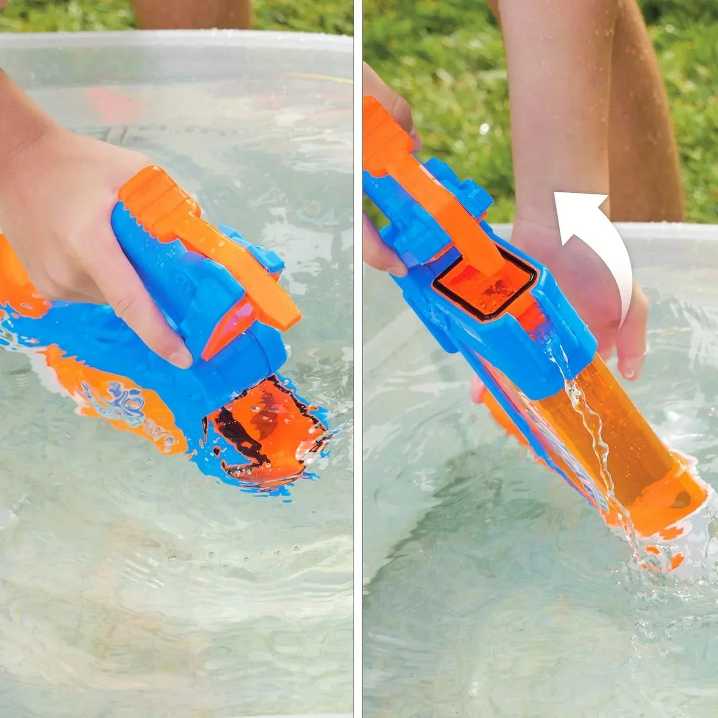 Nerf Super Soaker Flip Fill Water Blaster - 4 Spray Styles - Fast Fill - Large 890ml Water Tank - Pichkari for Outdoor Water Games, Branded Toy Pichkari for... - Jaiman Toys