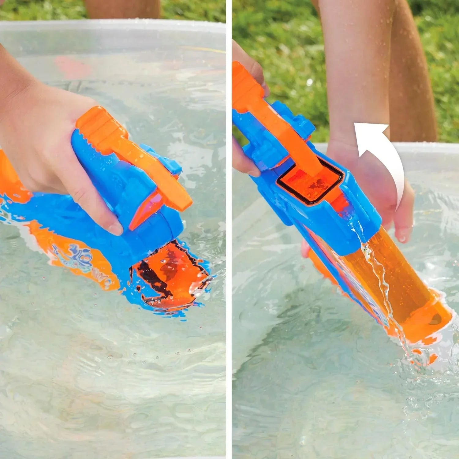 Nerf Super Soaker Flip Fill Water Blaster - 4 Spray Styles - Fast Fill - Large 890ml Water Tank - Pichkari for Outdoor Water Games, Branded Toy Pichkari for... - Jaiman Toys