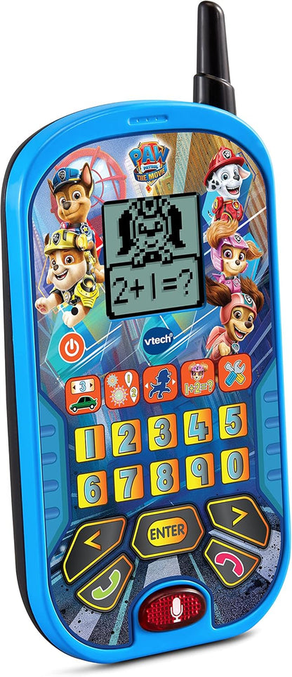 VTech PAW Patrol: The Movie Learning Phone, Blue | Interactive Educational Toy Phone with Voice Chat, 4 Learning Activities & Character Buttons for Kids