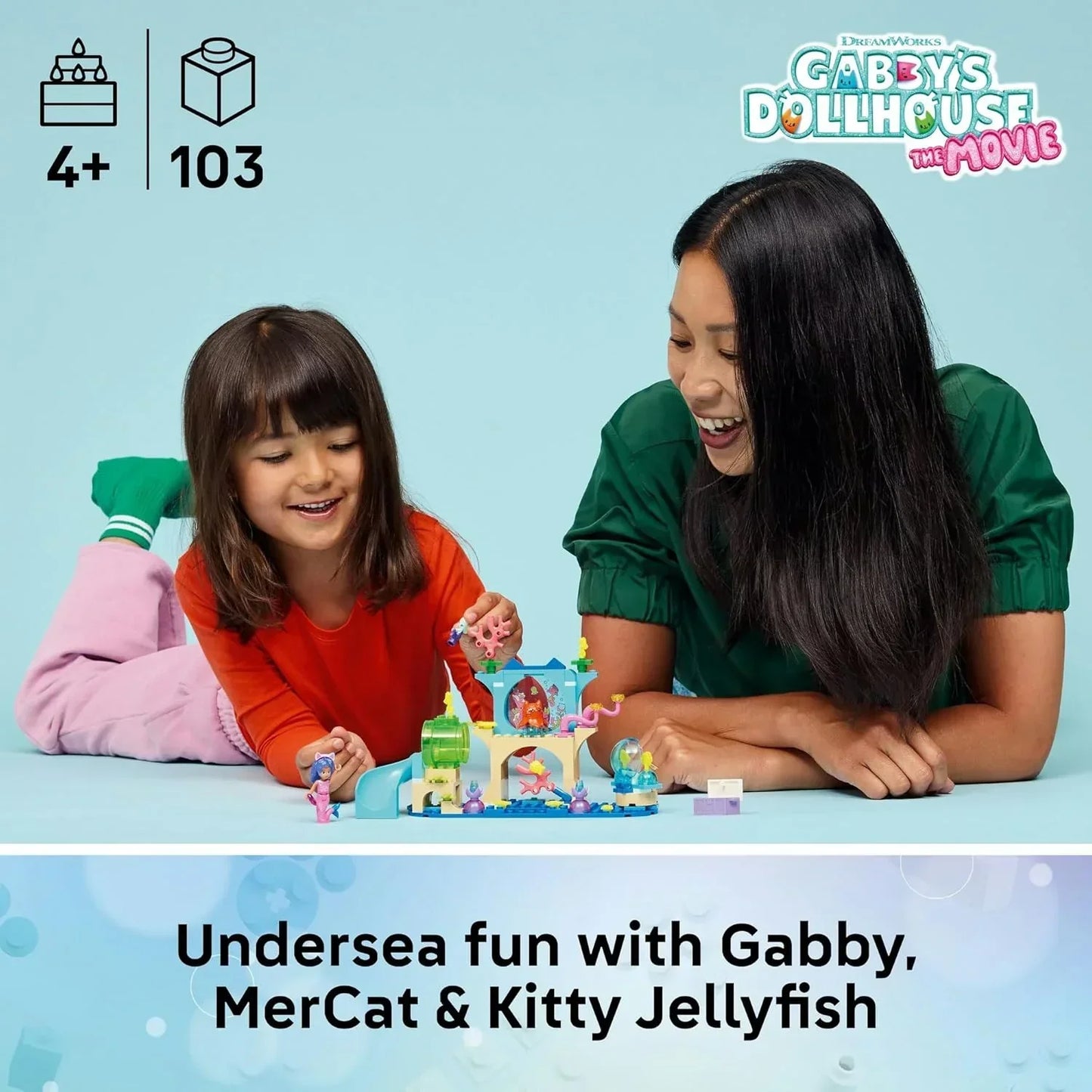 LEGO 11204 Gabby’s Dollhouse Mermaid Gabby’s Aquarium Adventure 11204 Sea Creature Toy with Ocean Life and Animals, Small Toy for Kids - Jaiman Toys
