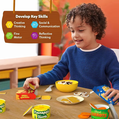Skillmatics Grocery Set - 100+ Pieces, Play Foods, Realistic Pretend Play Toys, Kids Kitchen Set, Gift for Girls & Boys Ages 3, 4, 5 & Up - Jaiman Toys