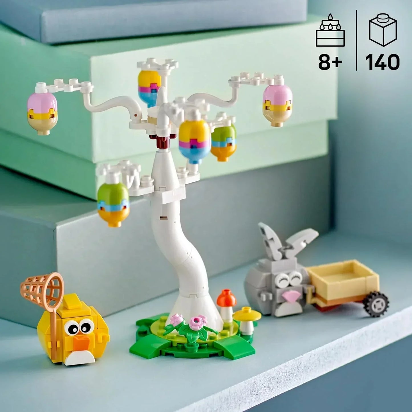 LEGO Easter 40808 Bunny and Chick Egg Hunt - Easter Toy w/Rabbit & Bird Animal Figures - Kids' Arts and Crafts Kit - Gift for 8+ Year Old Girls & Boys