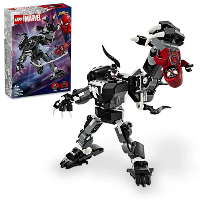 LEGO Marvel Venom Mech and Miles Morales action figure building set with box