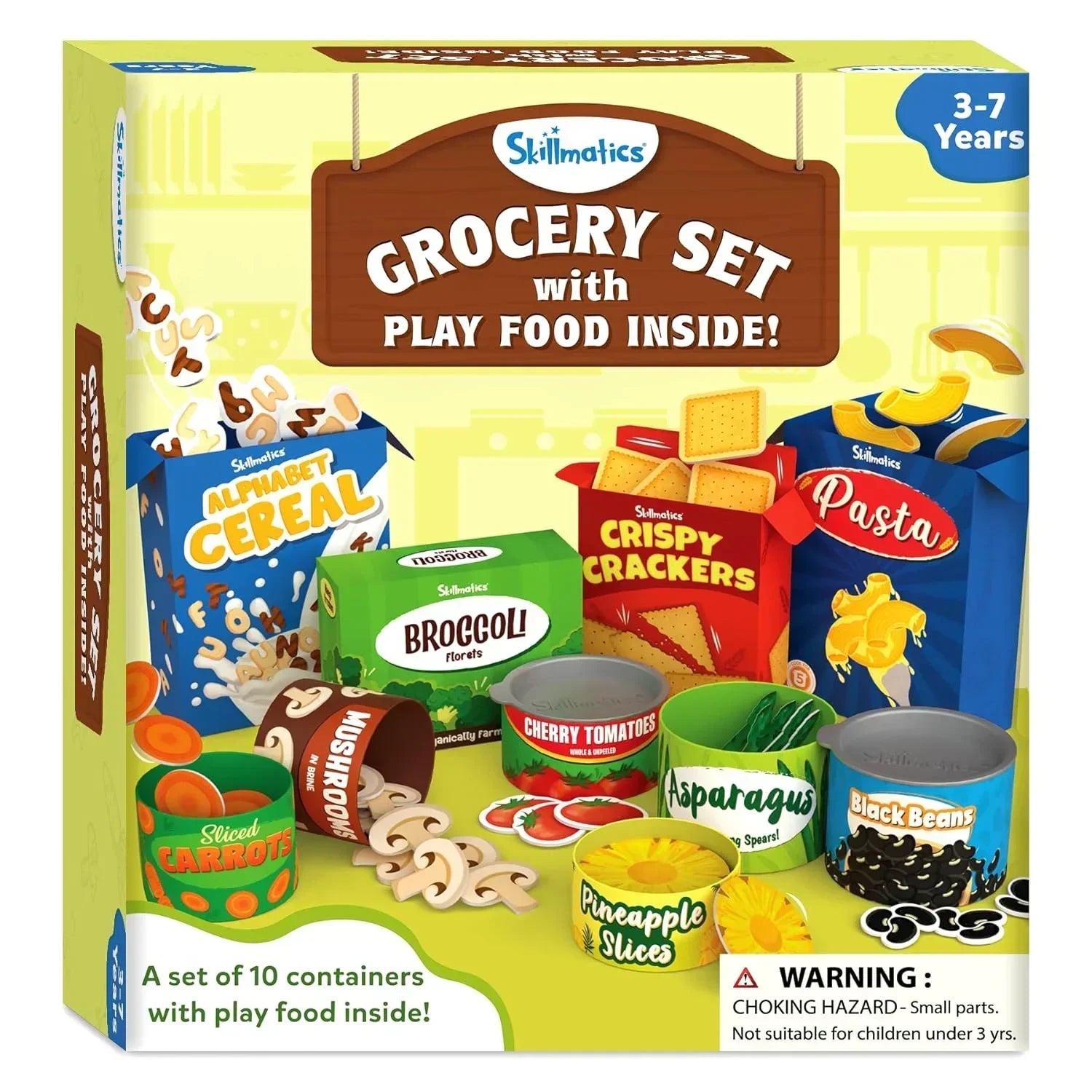 Skillmatics Grocery Set - 100+ Pieces, Play Foods, Realistic Pretend Play Toys, Kids Kitchen Set, Gift for Girls & Boys Ages 3, 4, 5 & Up - Jaiman Toys