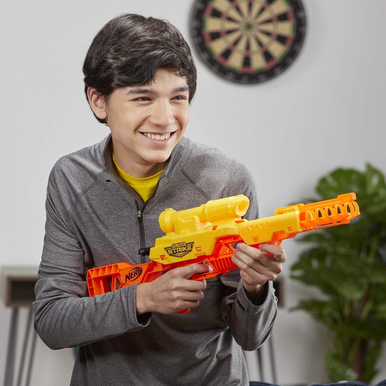 Nerf Alpha Strike Battalion Set - Includes 4 Blasters, 4 Half-Targets, and 25 Official Darts Age 8+ - Jaiman Toys