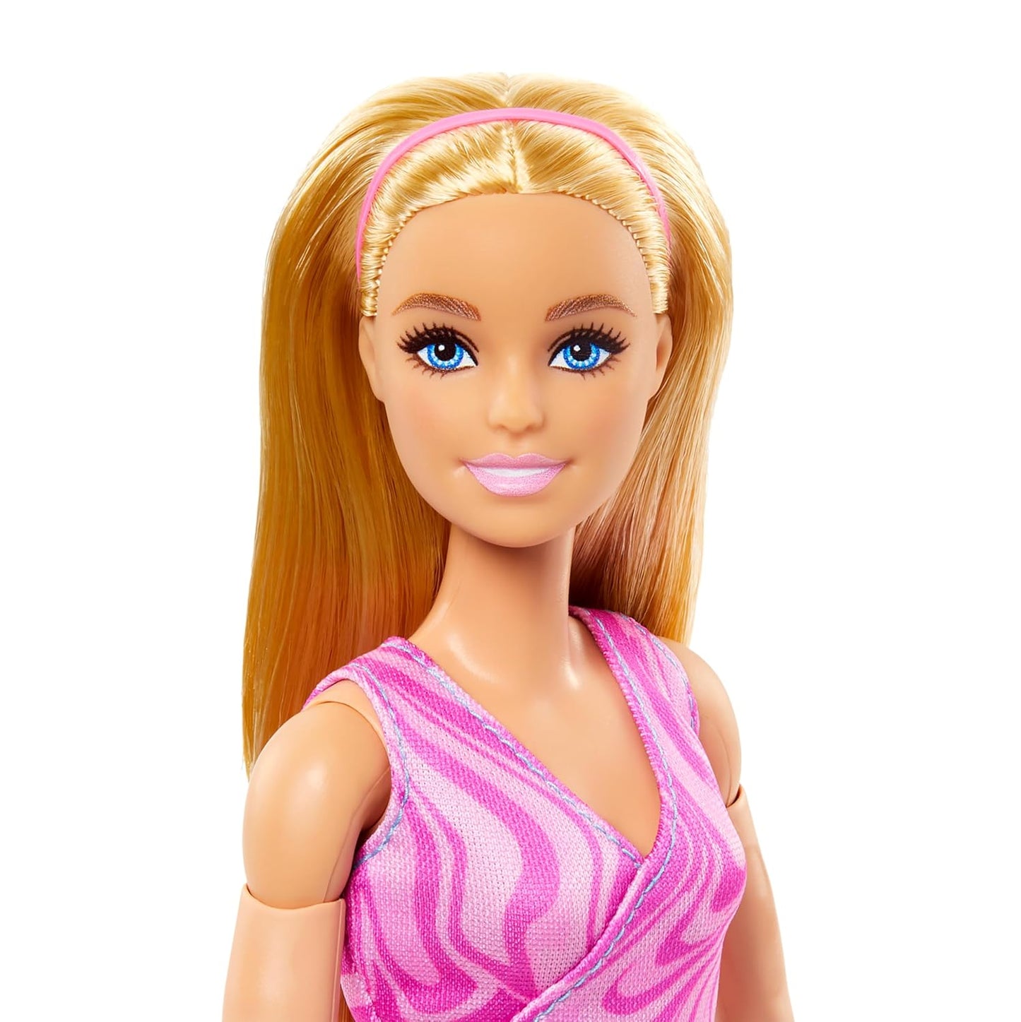 Barbie Made to Move Fashion Doll with Blonde Hair & 22 Articulated Joints | Pink Sports Top & Blue Yoga Pants