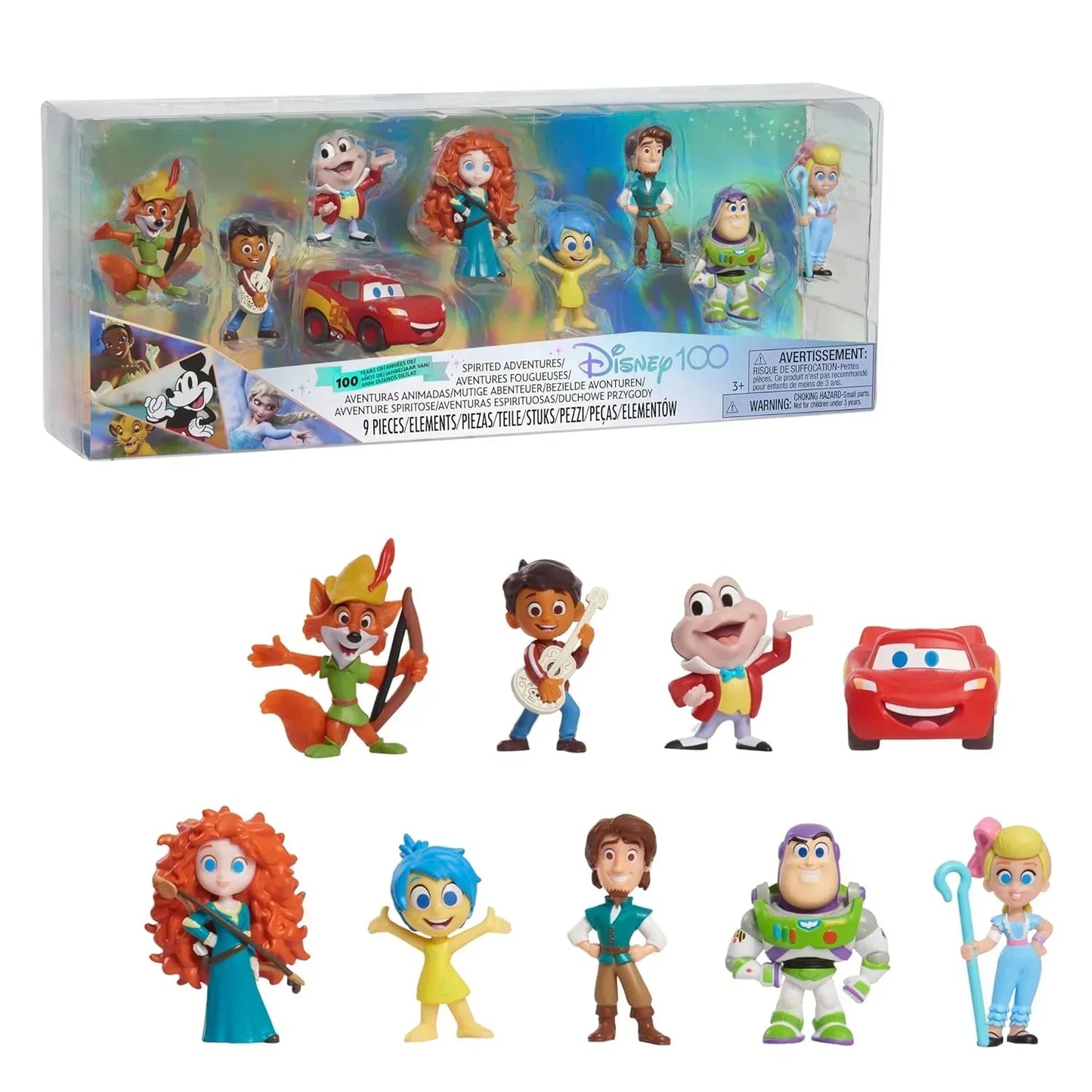 Disney100 Years of Spirited Adventures, Limited Edition 9-piece Figure Set - Jaiman Toys