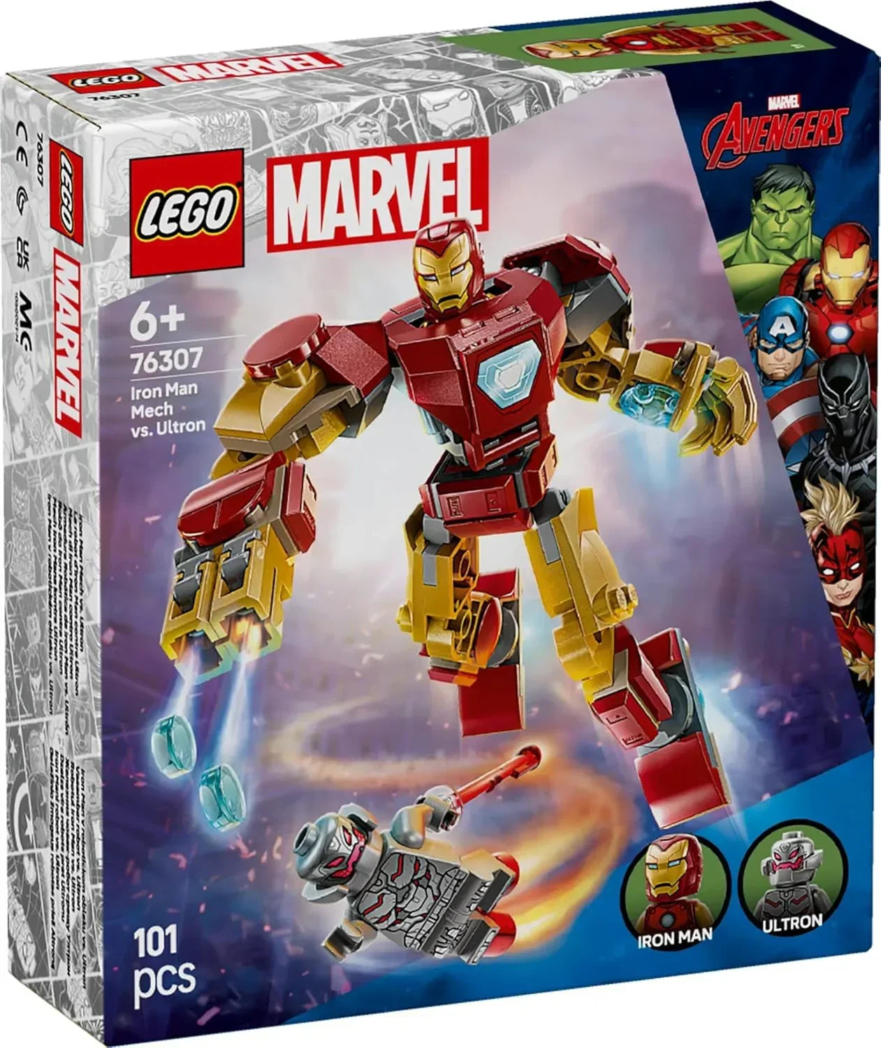 LEGO 76307 Marvel Iron Man Mech vs. Ultron Building Set (101 Pieces)