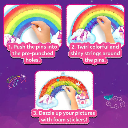 Skillmatics Art & Craft Activity - Super Strings Unicorn Magic, Mess-Free Art for Kids, Craft Kits & Supplies, DIY Creative Activity, Gifts for Girls & Boys Ages 6, 7, 8, 9, 10, 11, 12 - Jaiman Toys