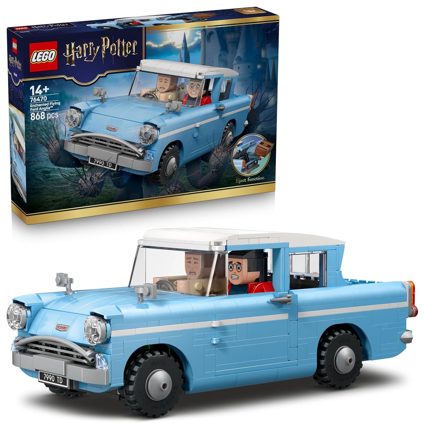LEGO 76470 Harry Potter Enchanted Flying Ford Anglia Car Toy Building Set for Display and Play
