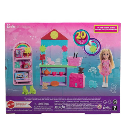 Barbie Chelsea Can Be… Toy Store Playset with Small Blonde Doll, Counter & Display Furniture & 15 Accessories, Like Mini Toys - Jaiman Toys