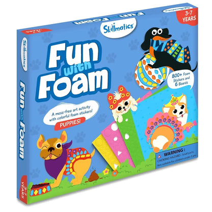 Skillmatics Art Activity - Fun With Foam Puppies, No Mess Sticker Art For Kids, Craft Kits, Diy Activity, Gifts For Boys & Girls Ages 3, 4, 5, 6, 7, Travel Toys, Multicolor - Jaiman Toys