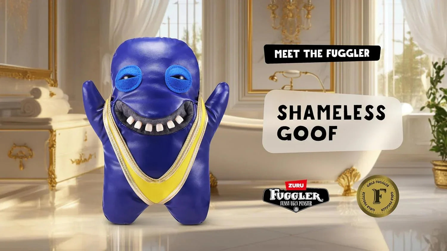 Gold Fuggs by ZURU Funny Ugly Monster, Plush, Collectible, Toy (Shameless Goof - Mankini) - Jaiman Toys