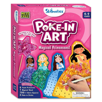 Skillmatics Art & Craft Activity - Poke-in Art Magical Princesses, Mess-Free Art for Kids, DIY Craft Kits, Creative Activity, Fine Motor Skills, Gifts for Girls & Boys Ages 4, 5, 6, 7, 8, 9 - Jaiman Toys
