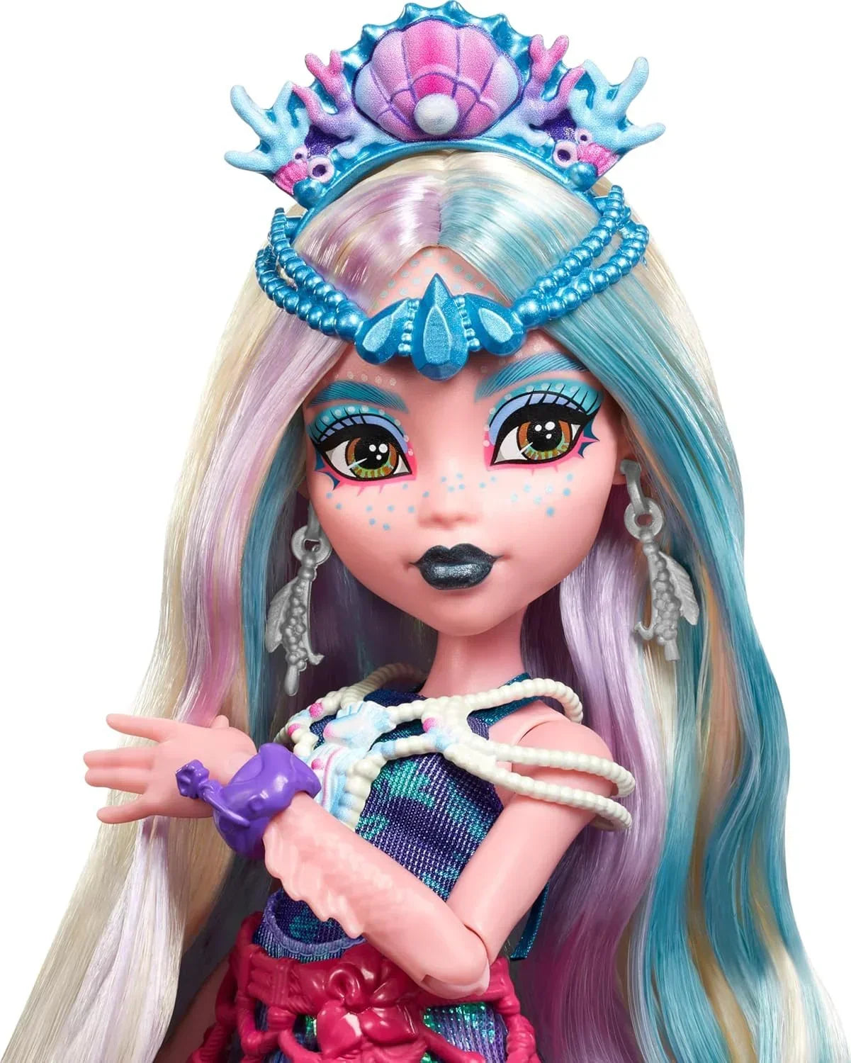 Monster High Lagoona Blue Doll with Glam Monster Fest Outfit and Festival Themed Accessories Like Snacks, Band Poster, Statement Bag and More - Jaiman Toys
