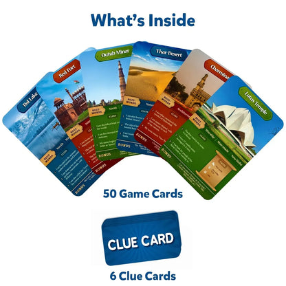 Skillmatics Card Game - Guess in 10 Wonders of India, Perfect for Boys, Girls, Kids, and Families Who Love, Educational Games, Board Games, Gifts for Ages 8, 9, 10 and Up - Jaiman Toys