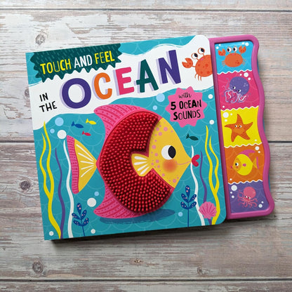 North Parade Touch and Feel in the Ocean Sound Book for Kids | Interactive Sensory Board Book with 5 Ocean Sounds