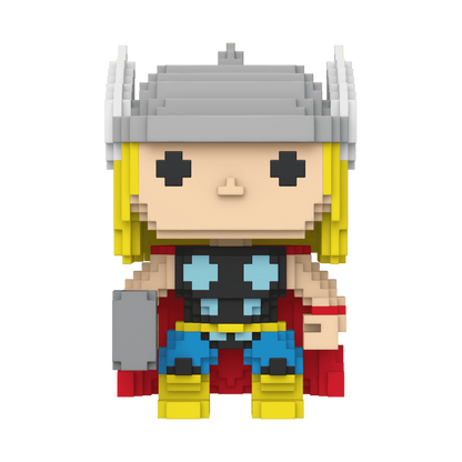 Funko Pop 8-Bit Marvel Thor #1427 Vinyl Bobblehead Figure – Retro Pixel Style Marvel Superhero Collectible with Window Display Box