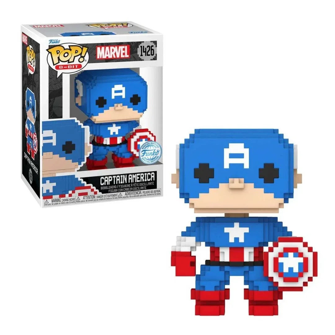 Funko Pop! Collectible Action Figure Marvel: 8-bit Captain America Figure - Jaiman Toys