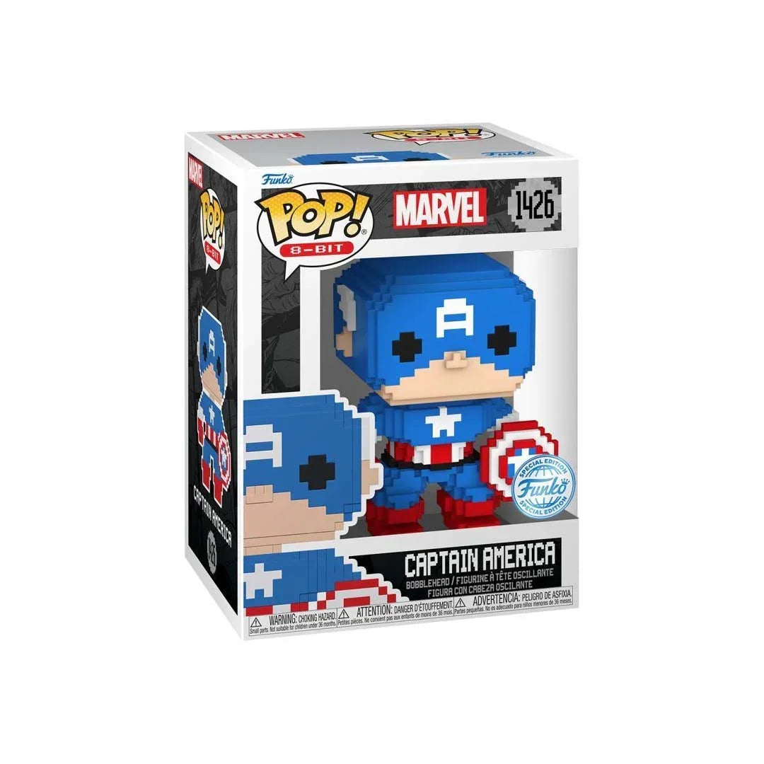Funko Pop! Collectible Action Figure Marvel: 8-bit Captain America Figure - Jaiman Toys
