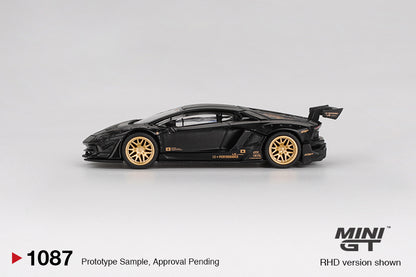 Mini GT 1:64 Scale #1887 LB★WORKS Lamborghini Aventador Limited Edition Matte Black Diecast Car