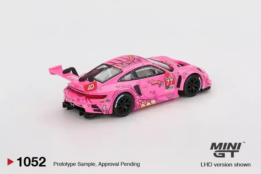 Mini GT 1:64 Roxy Porsche 911 GT3 R #77 AO Racing IMSA +Jaguar C-X75 Black LHD Diecast Scale Model Car