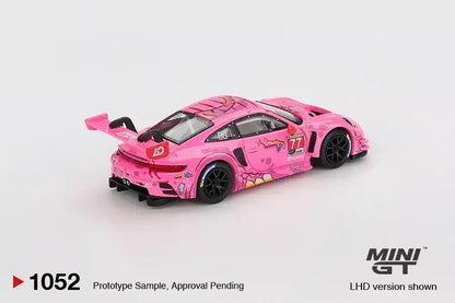 Mini GT 1:64 Roxy Porsche 911 GT3 R #77 AO Racing 2024 IMSA Road America + Nissan LB-Super Silhouette S15 Silvia #555 V2 2024 Formula Drift Japan RHD – Diecast Scale Model Car Duo Set